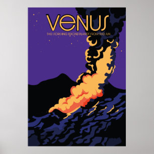 Poster Planète Vénus art spatial