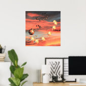 Poster Planètes abondent (Bureau à domicile)