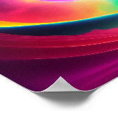 Poster Planètes colorées dans l'espace (Coin)