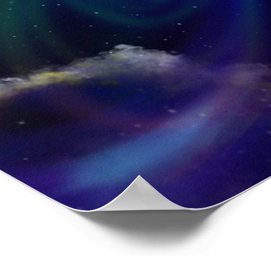 Poster Planètes dans la peinture numérique spatiale (Coin)
