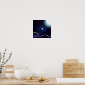 Poster Planètes dans la peinture numérique spatiale (Cuisine)