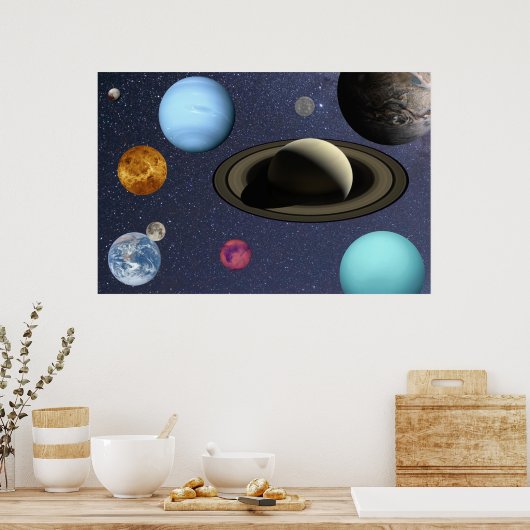 Poster Planètes du système solaire (Cuisine)