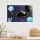 Poster Planètes du système solaire (Cuisine)