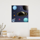 Poster Planètes du système solaire (Cuisine)