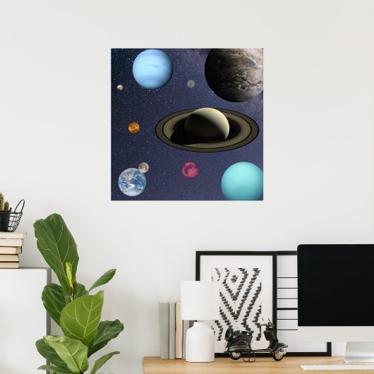 Poster Planètes du système solaire (Bureau à domicile)