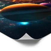 Poster Planètes du système solaire Illustration Sun Jupit (Coin)