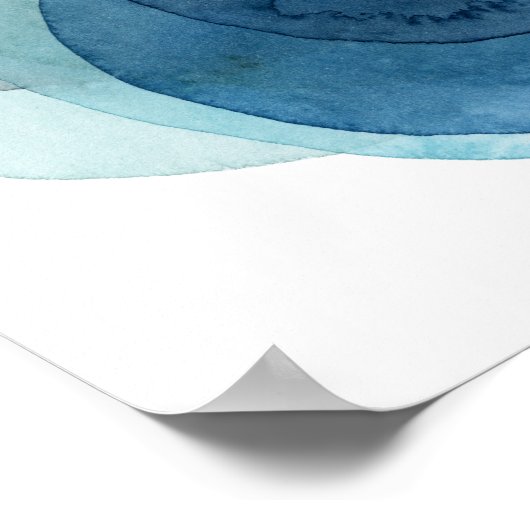 Poster Planètes en évolution - Cercles d'aquarelle (Coin)