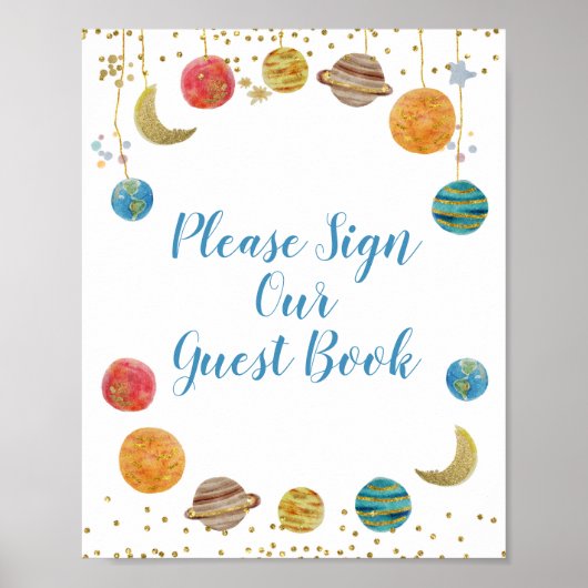 Poster Planètes Espace Extérieur Baby S'il vous plaît sig (Devant)