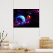 Poster Planètes Galaxie spatiale (Cuisine)