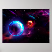 Poster Planètes Galaxie spatiale (Devant)