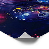 Poster Planètes lunaires galaxie (Coin)