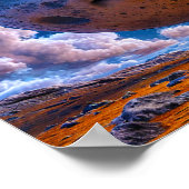 Poster Planètes lune galaxie (Coin)