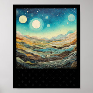 Poster Planètes Paysages psychédéliques Sublime Nature St