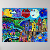 Poster Planètes pour enfants Navette spatiale World Ocean (Devant)