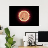 Poster Planètes Transitant Red Nwarf Star Dans Trappist-1 (Bureau à domicile)