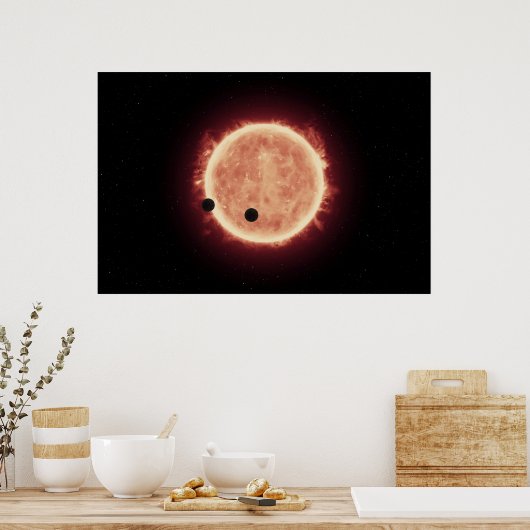 Poster Planètes Transitant Red Nwarf Star Dans Trappist-1 (Cuisine)