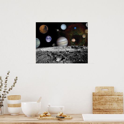 Poster Planets du système solaire (Cuisine)