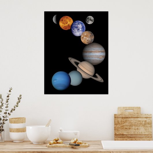 Poster Planets du système solaire (Cuisine)