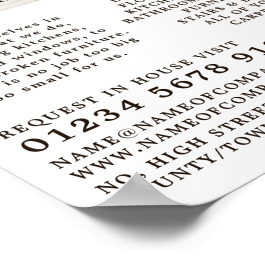 Poster Planeur à bois, menuiserie, publicité de charpenti (Coin)