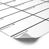 Poster Planificateur annuel générique (Coin)