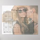 Poster planificateur de budget mariage photo numérique (Devant)