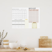 Poster Planificateur de budget mensuel numérique (Cuisine)