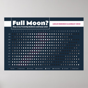 Poster Planificateur de phases lunaires pour une meilleur