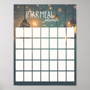 Poster Planificateur de repas pour le Iftar de Ramadan (i