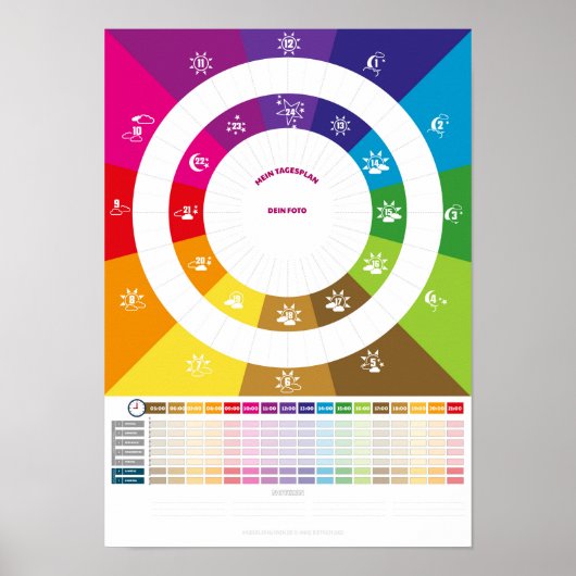 Poster Planificateur de routine quotidienne pour les enfa (Devant)