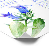 Poster Planificateur de table de mariage bleu 1-8 (Coin)