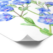 Poster Planificateur de table de mariage bleu Speedwell 1 (Coin)