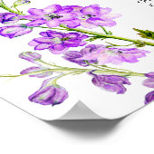 Poster Planificateur de table de mariage violet Delphiniu (Coin)