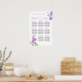 Poster Planificateur de table de mariage violet Delphiniu (Cuisine)