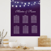 Poster PLANIFICATEUR DE TABLE Magenta de siège (Cuisine)