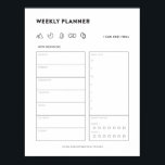 Poster Planification hebdomadaire du planificateur pour f<br><div class="desc">Ce planificateur hebdomadaire imprimable est parfait pour ceux qui veulent mettre en place et suivre leur horaire hebdomadaire à la maison ou au bureau.</div>