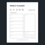 Poster Planification hebdomadaire du planificateur pour f<br><div class="desc">Ce planificateur hebdomadaire imprimable est parfait pour ceux qui veulent mettre en place et suivre leur horaire hebdomadaire à la maison ou au bureau.</div>