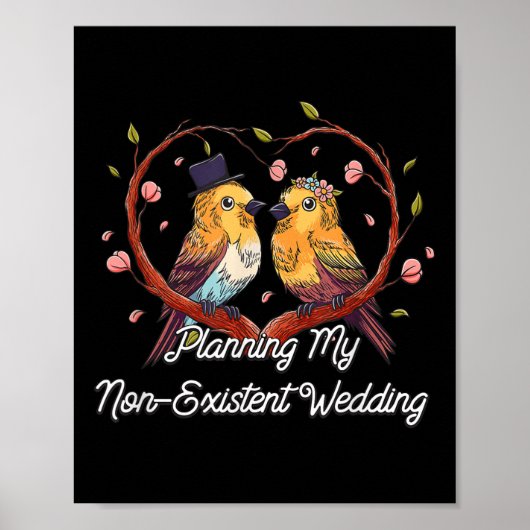 Poster Planification Mon Mariage Non Existant Drôle Coupl (Devant)