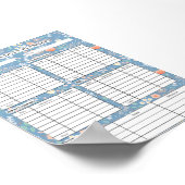 Poster Planneur budgétaire mensuel ultime Floral (Coin)