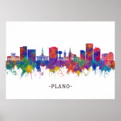 Poster Plano Texas Skyline (Devant)