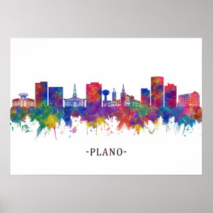 Poster Plano Texas Skyline