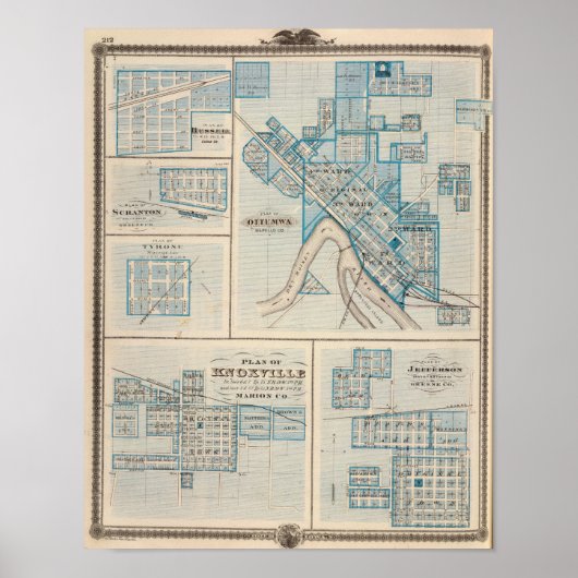 Poster Plans d'Ottumwa, Russell, Scranton (Devant)