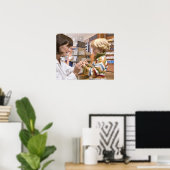 Poster plans intérieurs d'une pharmacie (Bureau à domicile)