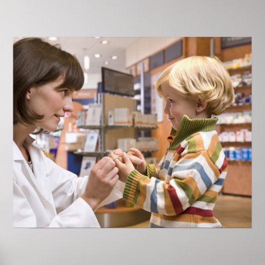 Poster plans intérieurs d'une pharmacie (Devant)