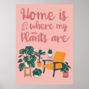 Poster Plant Lover Home Is Where My Plants Are