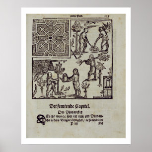 Poster Plantant des arbres, "du jardinier néerlandais"