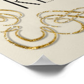 Poster Plantation de chêne dans les paillettes d'or pour (Coin)