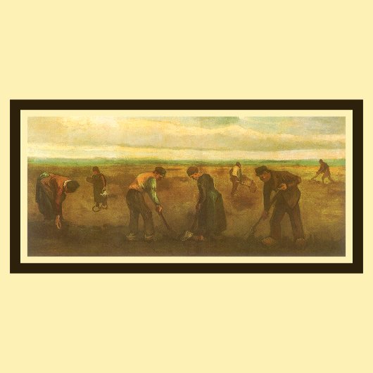 Poster Plantation de pommes de terre par Vincent van Gogh