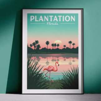 Poster Plantation Vintage Floride
