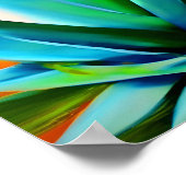 Poster Plante bleu et vert Agave (Coin)