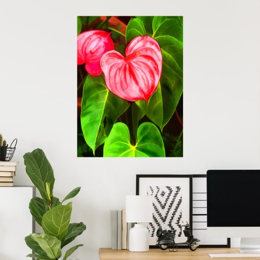 Poster Plante d'anthurium (Bureau à domicile)